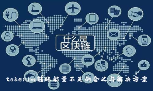 tokenim转账能量不足的含义与解决方案